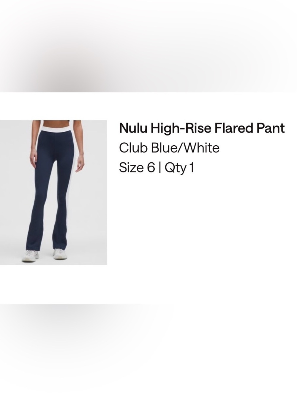 Lululemon Nulu Highrise Flared Pant Club Blue size 6